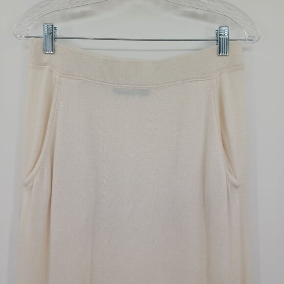 Peruvian Connection Cream DORSAY Midi Knit Skirt Medium Pima Cotton Modal Blend - Picture 4 of 14